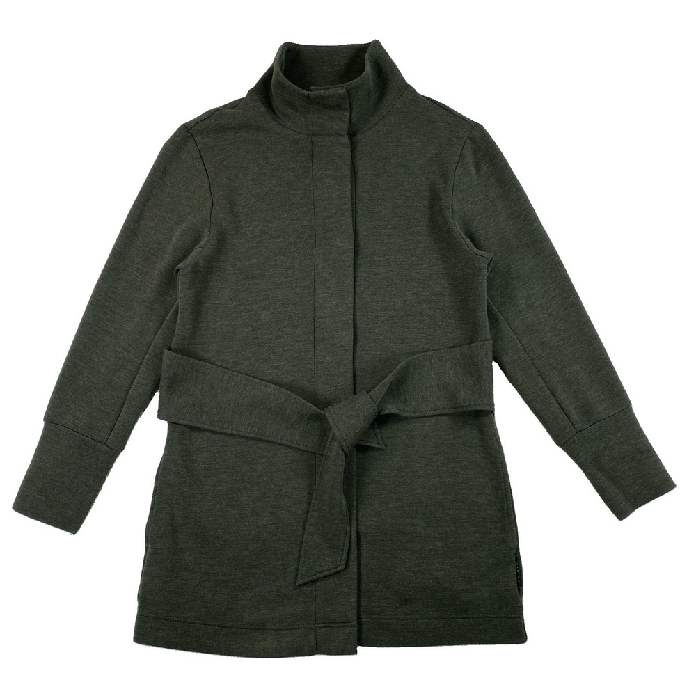 VARLEY Anset Jacket DoubleSoft Snap High Neck Belted Wrap Women's Small Green